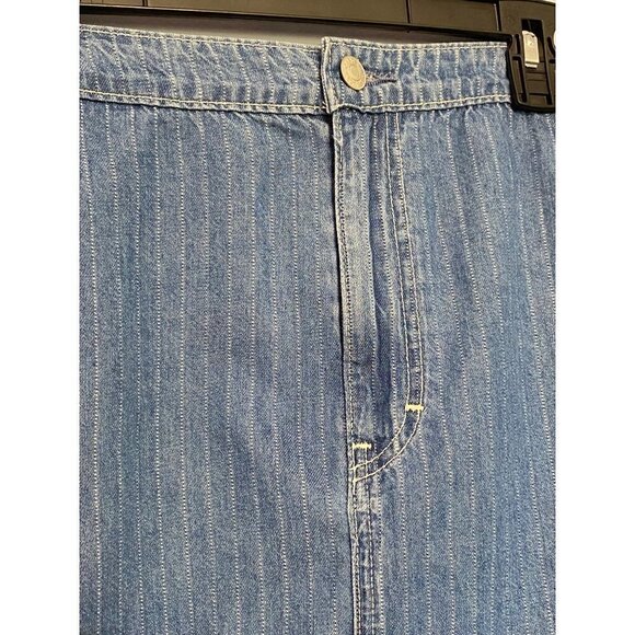 NWT Gap Striped Denim Utility Mini Skirt with Four Pockets Size 20/35 - Picture 2 of 12